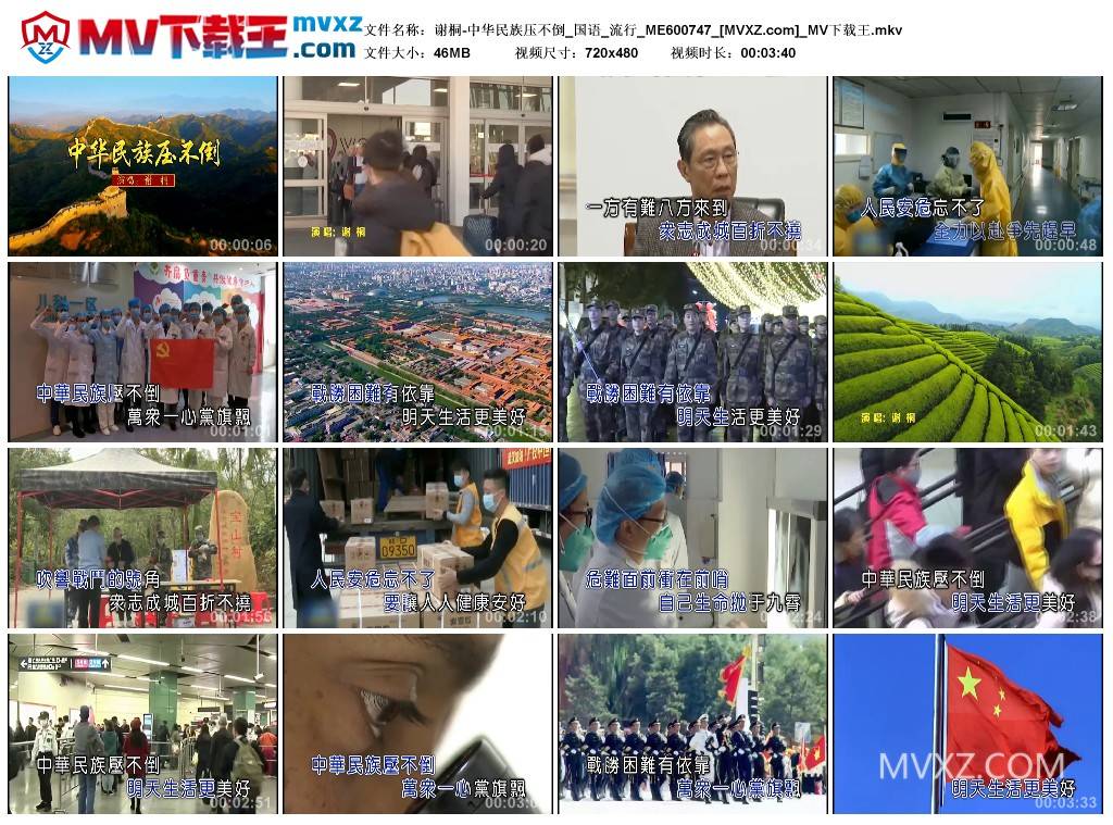 谢桐-中华民族压不倒_国语_流行_ME600747